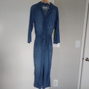 H&M denim jumpsuit.